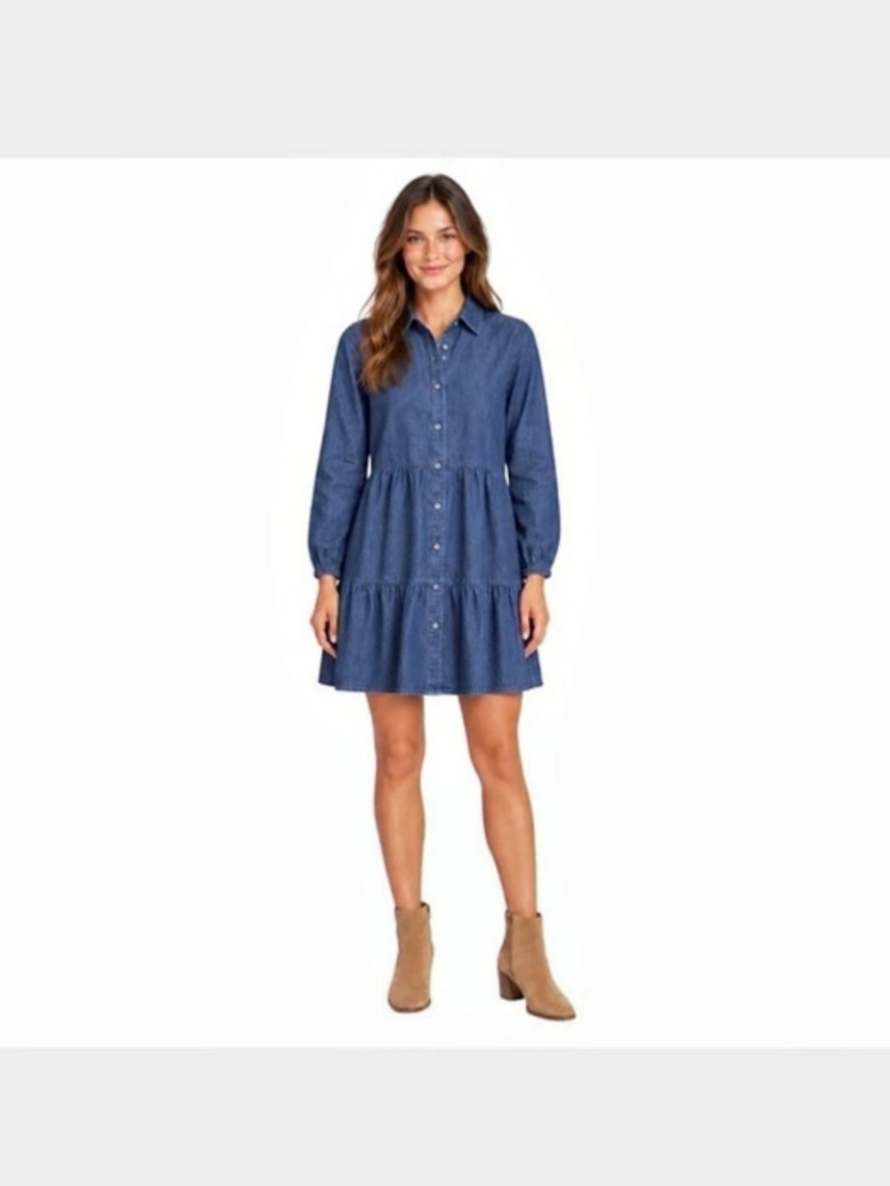 J.Crew Factory Tiered Cotton Dress